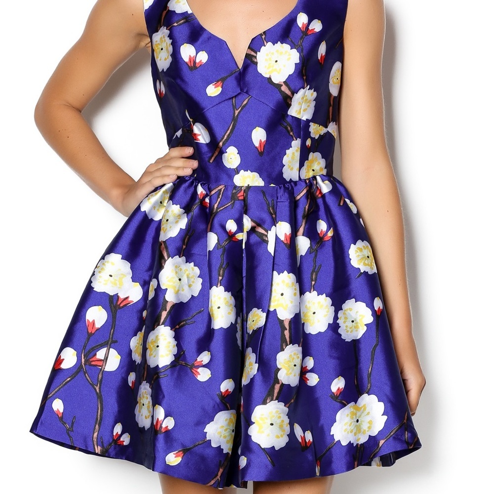 BRAND NEW BLUE FIT & FLARE COCKTAIL DRESS - Picture 2 of 4